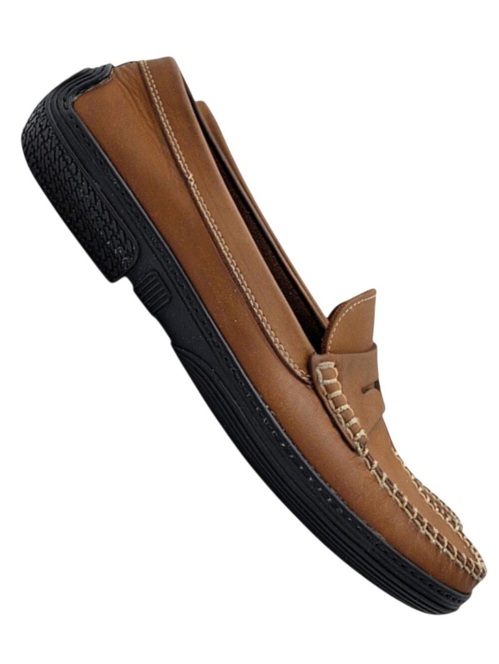 Italian Leather Dooney & Bourke Penny Loafers Mens 8.5 Brown Made in Italy